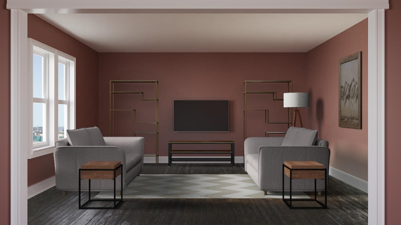 Sala de estar atemporal con TV